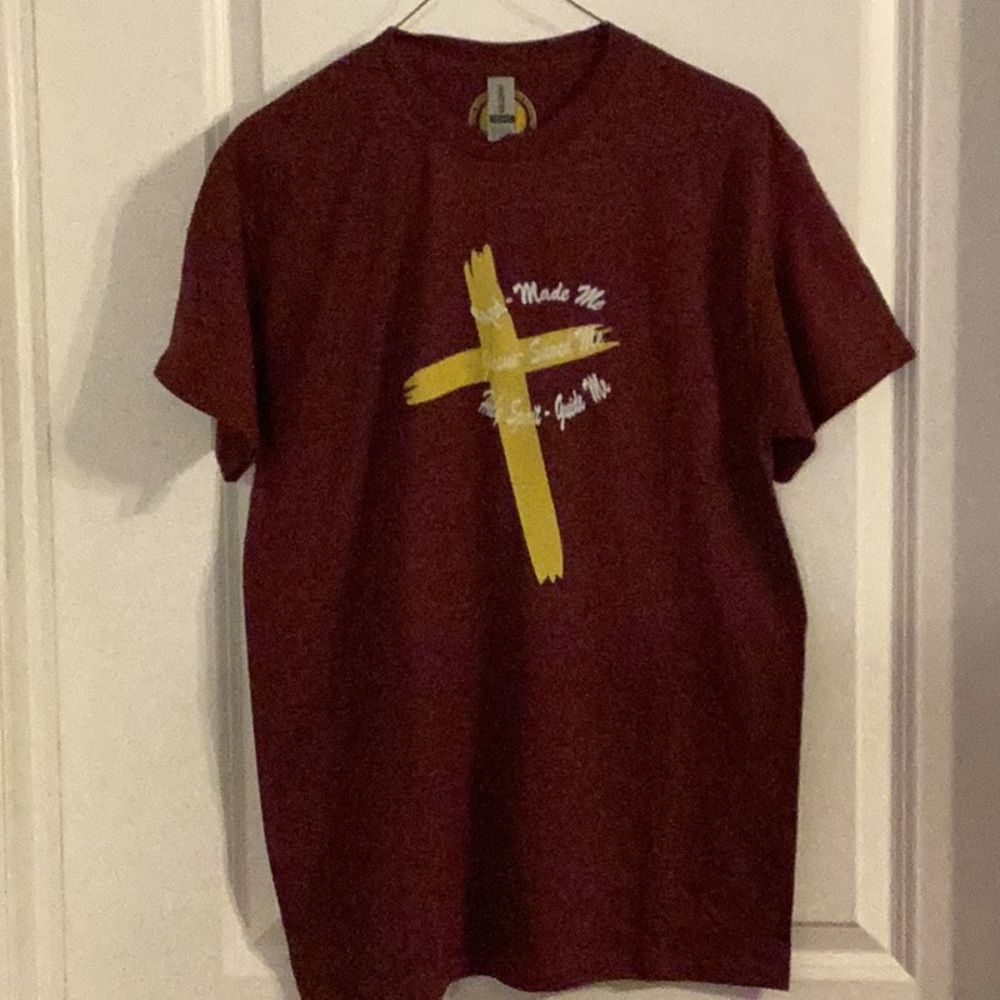 Unisex t-shirts, Spiritual saying burgundy color
